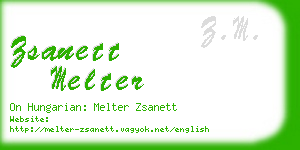 zsanett melter business card